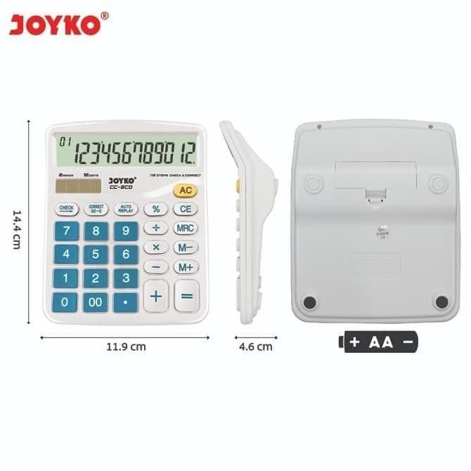 

se-7 Kalkulator Joyko CC-8CO / Calculator Joyko Check Correct 12 Digits Termurah