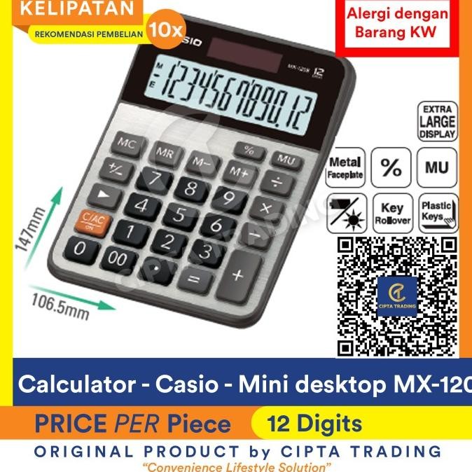 

New Arival Calculator - Casio - MX-120 Berkualitas