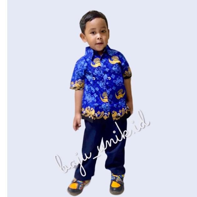 murah READY STOCK Seragam Batik Korpri Baju Profesi Guru Laki-Laki Bahan Premium/Kostum ASN Anak/Kos