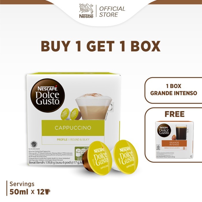 

Nescaf Dolce Gusto Cappuccino 1 Box (12 Kapsul = 6 Gelas)