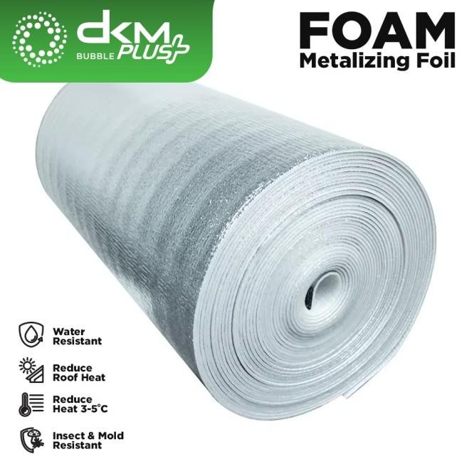 Alumunium Foil Thermal Foam Metalizing Foil Peredam Panas Atap Roll Ketebalan 1Mm