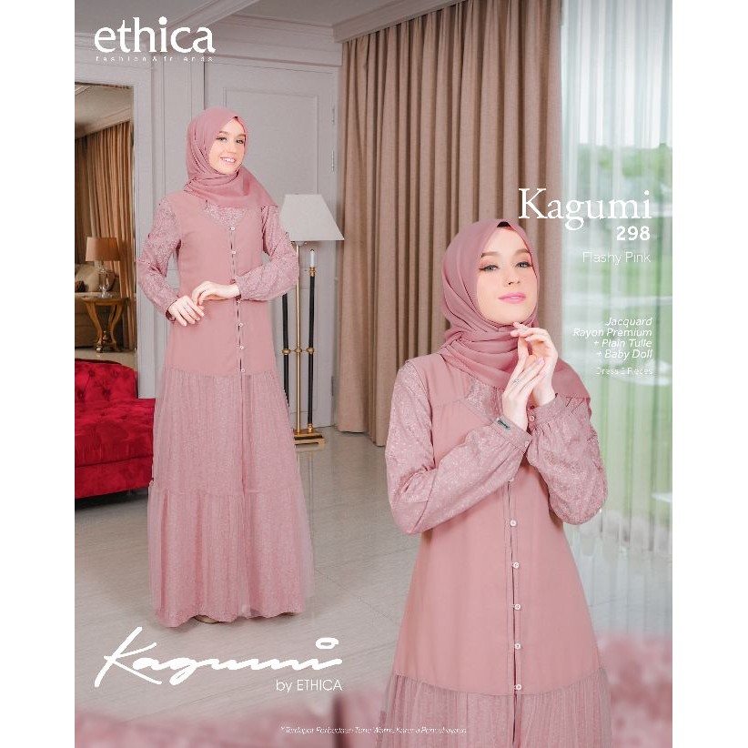 Gamis Ethica KAGUMI 298 | Model Baju Gamis Terbaru Lebaran 2025 | Dress Lebaran 2025