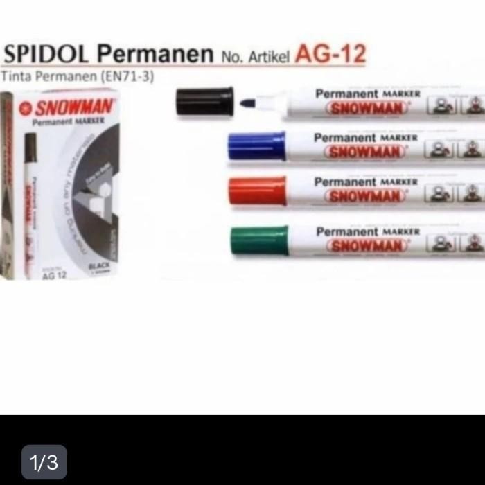 

Spidol Snowman Ag 12 Permanent Sedus (12Pcs)