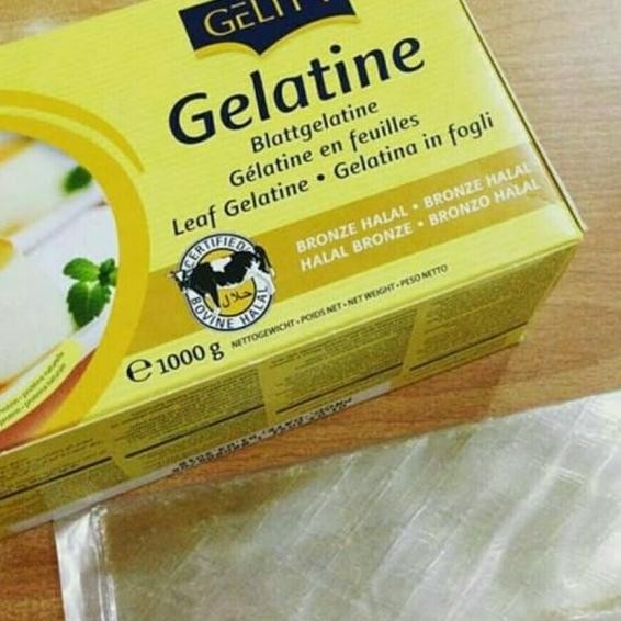 

Gelatine Sheet Halal 100Gram (30Sheet) /Gelatin Lembaran Isi 30 Lembar