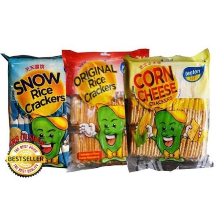 

FREE ONGKIR ten ten rice crackers biskuit/original/corn cheese/snow TG