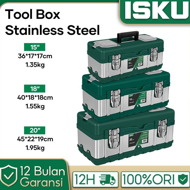 [NEW] ISKU Tool box Besar 20 Inch Box Tahan lama Toolbox Kotak Peralatan Perkakas/kotak perkakas 17i