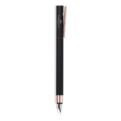 

Faber-Castell Neo Slim Fountain Pen M Black Matt, Rose Gold Chromed Original