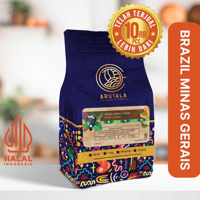 

Arutala Kopi Brazil Minas Gerais Arabika 500 Gram