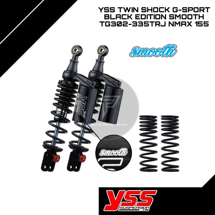 YSS Twin Shock G-Sport Black Edition Smooth TG302-335TRJ Nmax 155