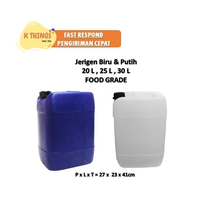 

Jerigen Plastik Baru / Dirigen Plastik Baru Food Grade 20 25 30 Liter