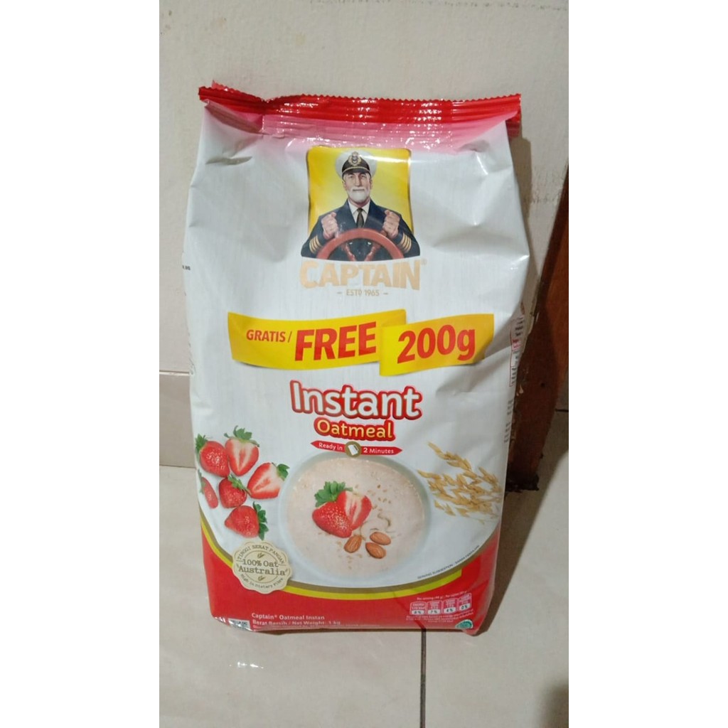 

Captain Oats Instant Oatmeal 800Gr + Free 200Gr