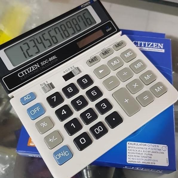 

Kalkulator 12 Digit / Calculator Citizen Sdc 868L