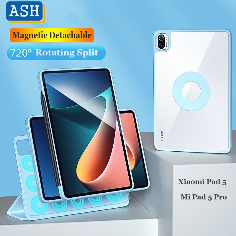 

ASH Casing Magnetik Kuat Dapat Dilepas, untuk Xiaomi Pad 5 Pro MiPad 5 5 Pro 11 Inci 360° Akrilik Bening Dapat Diputar Penutup Kulit PU Ramping Anti-kotor dengan Gesper |D2AFB564|