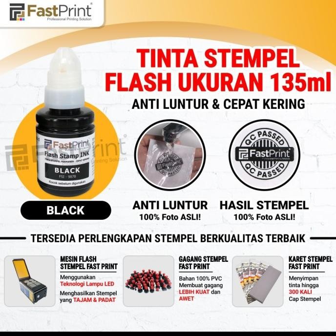 

BEBAS ONGKIR - Tinta Stempel Flash Fast Print Warna Ungu (Purple Ink) 135ml