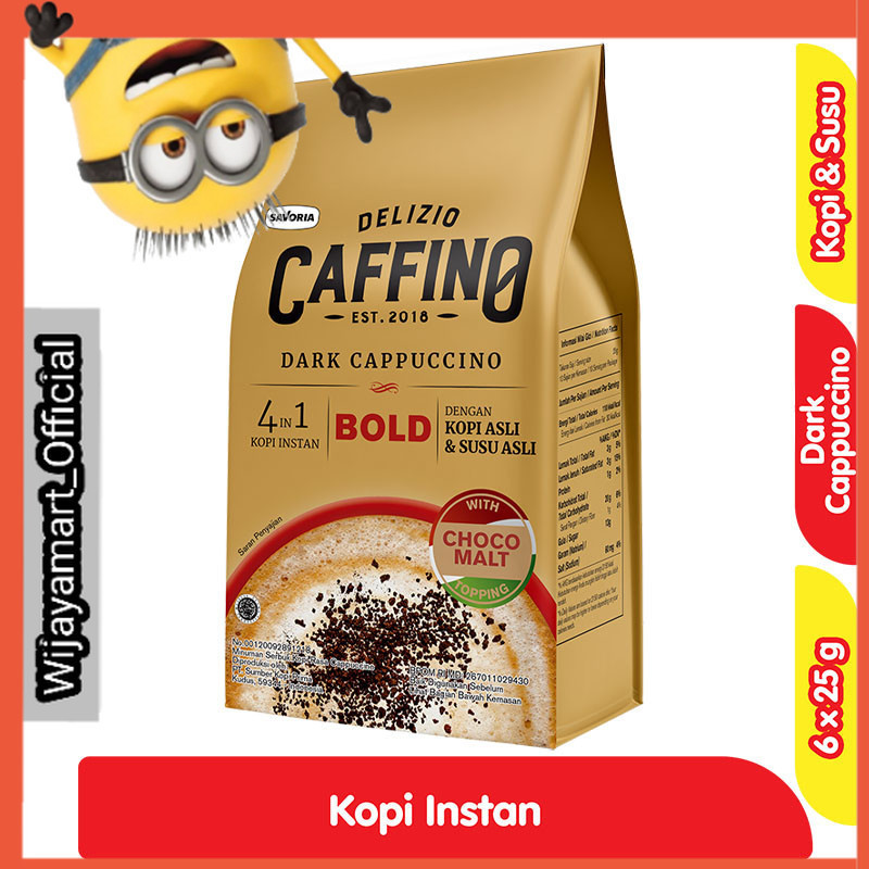 

Caffino Kopi Instan 4 in 1 Dark Cappuccino 6 x 25 g