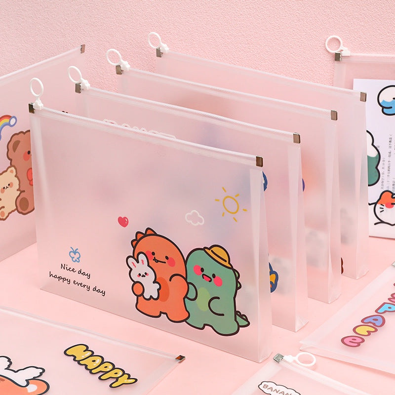 

[MB] Map bening Zip A4 Plastik Motif Karakter Kartun lucu Transparan