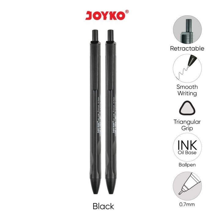 

Pulpen 0.7 Joyko Ballpoint BP-338 VOKUS Pena Triangular Grip ATK1383JY