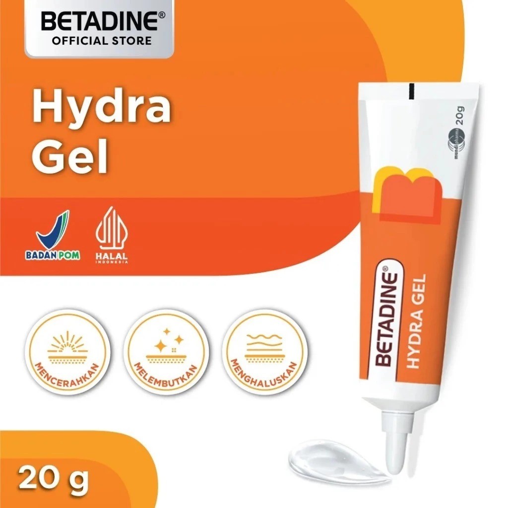 100% ORIGINAL BETADINE HYDRA GEL 20 GRAM PENGHILANG BEKAS LUKA PADA KULIT MURAH