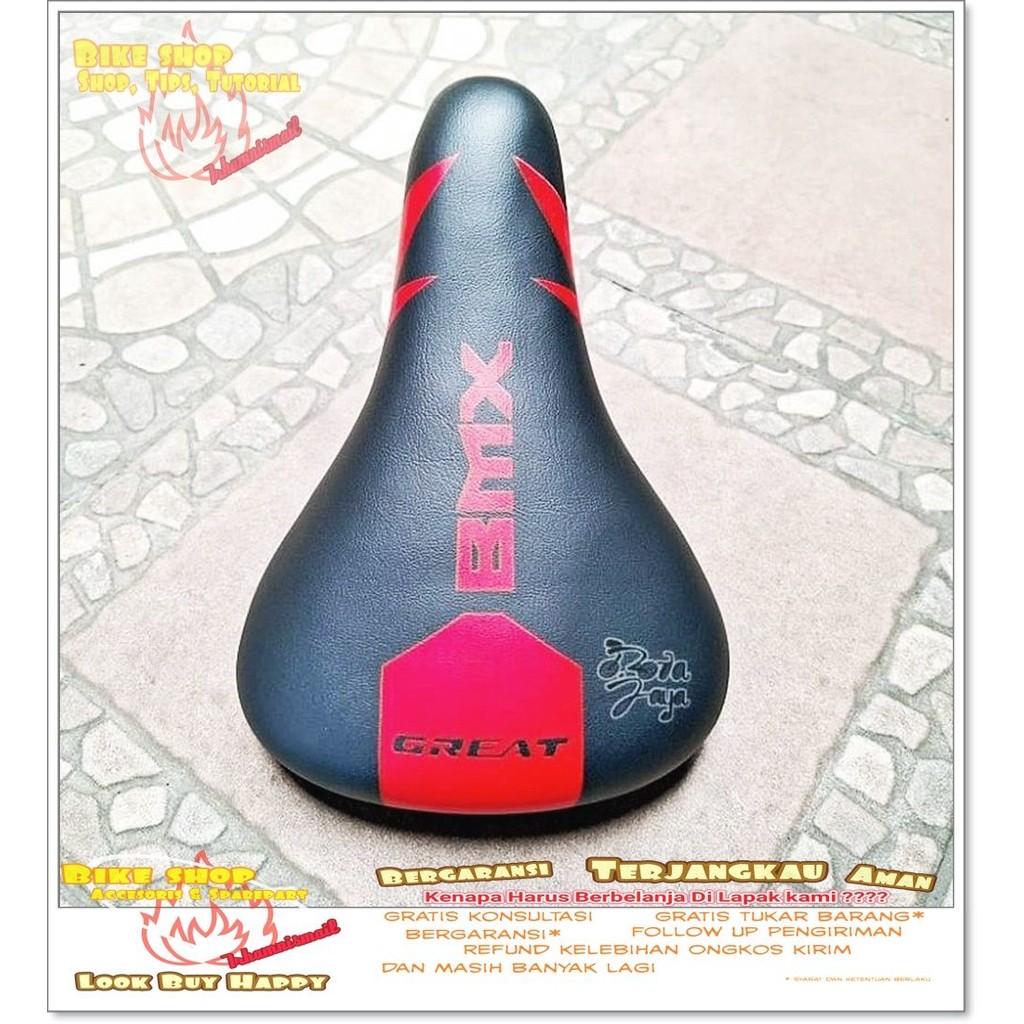 SADEL JOK SEPEDA BMX GREAT GEMUK MERAH Sepeda MTB BMX