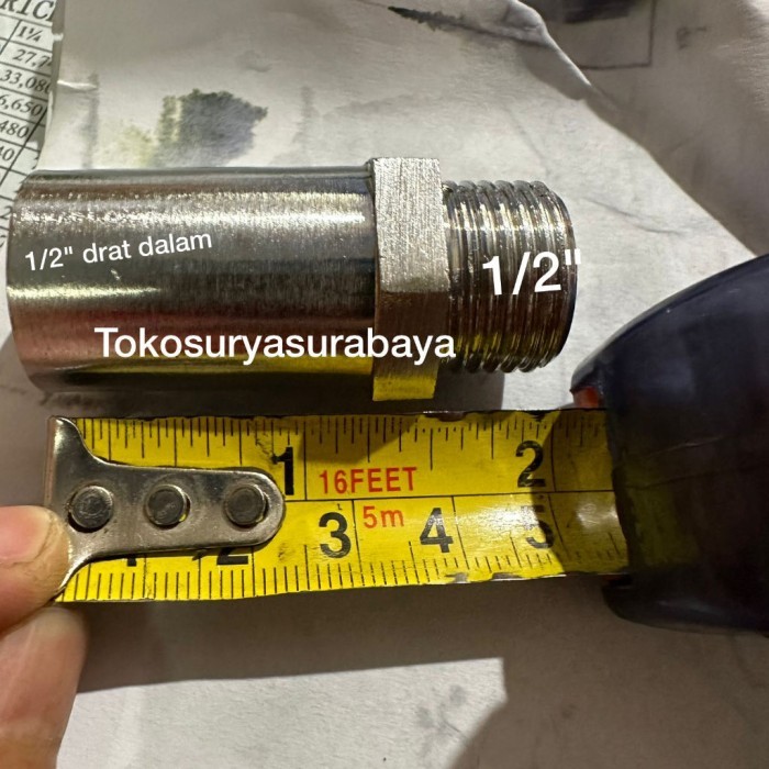 *#*#*#] MEMPERPANJANG KRAN AIR 1/2" NEPEL SOK KRAN 1/2" x 1/2" SOK 1/2" drat luar 1/2" x drat dalam
