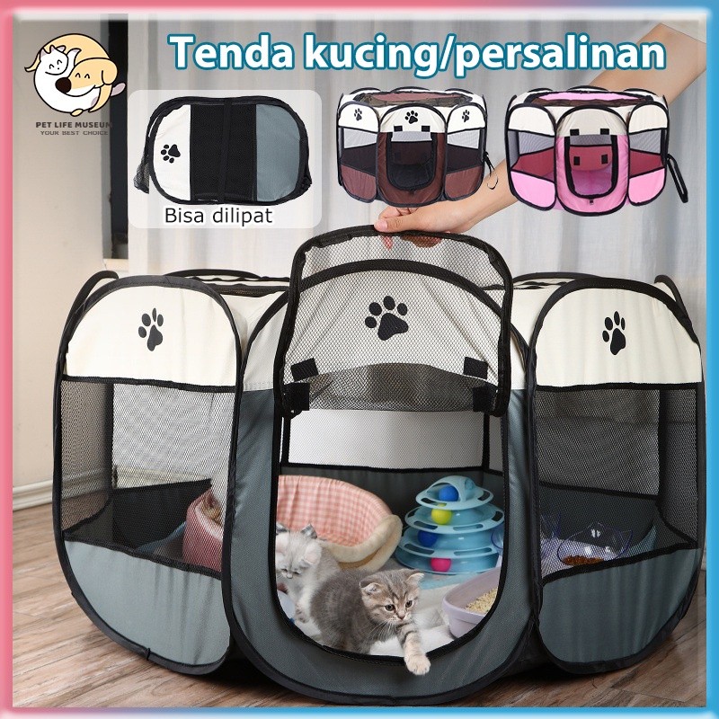 Tenda kucing Kucing Anjing Kandang Lipat Hewan Bahan Kain kandang kucing portable Tenda Hewan