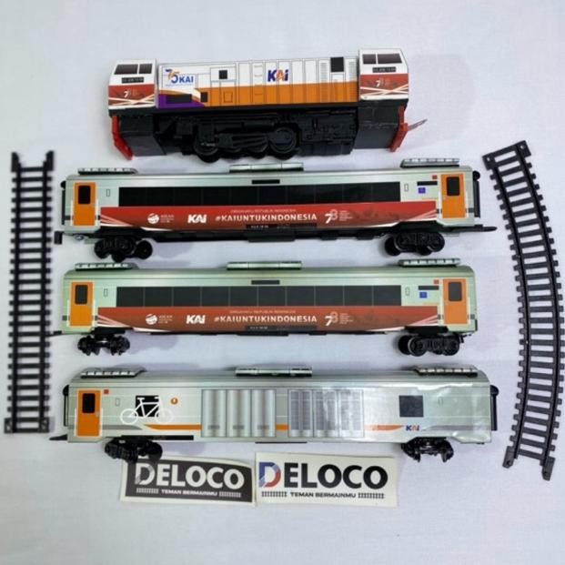 RHH-1823 paket Rangkaian murah Mainan Kereta Api Indonesia,Lokomotif cc 206 Hut Ri 79 tahun kemerdek