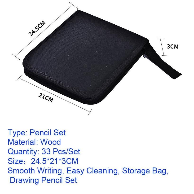 

gj-46 33PCS/Set Sketch Pensil Pensil Pisau Penghapus Dan Pensil Gambar Untuk Keperluan Sekolah Pencil Set Premium
