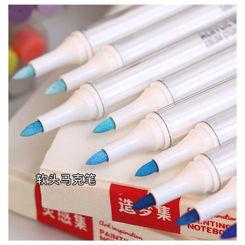 

er-23 Winzige set 9pcs drawing pen brush pen warna warni acrylic marker spidol akrilik marker calligraphy brush lettering kaligrafi coloring markers art supplies Sale
