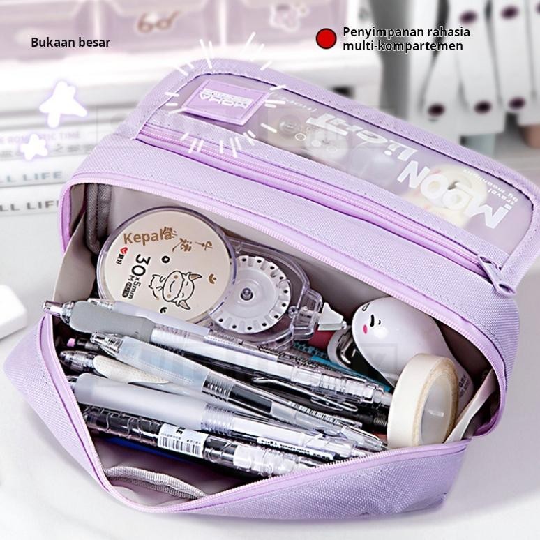 

ter-46 kotak pensil aesthetic Tas PenaTempat Pensil aesthetic Tas Pensil Pencil Case tempat alat tulis kapasitas besar Hemat