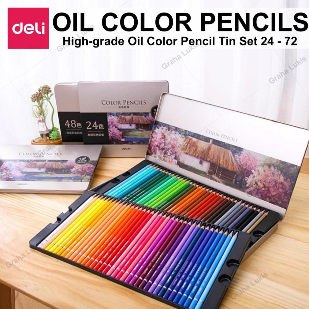 

FE24 Deli High-grade Oil Pencil Color Pensil Warna Minyak 24 / 36 / 48 / 72 Berkualitas