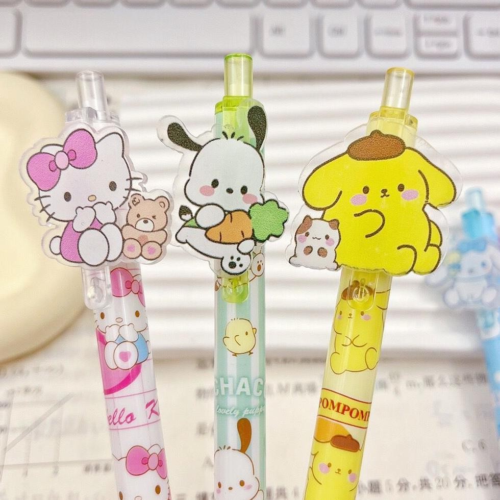 

IQR-914 [MILOLI] 6Pcs PENA SANRIO ACRYLIC MEKANIK Pen Gel Rectrable Pen Black 0.5mm Minimalist - D0070 Murah