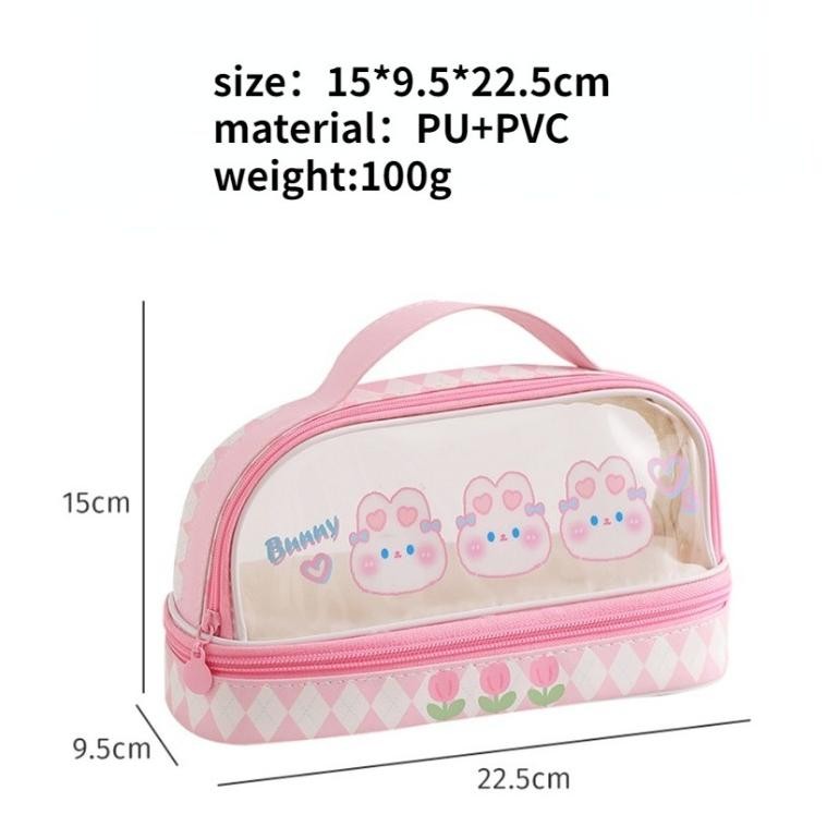 

New Arival Tempat Pensil Besar,Transparan PVC Pencil Case, Tas Pensil Murid Lucu,Kotak Pensil Anak Esthetis Terlaris