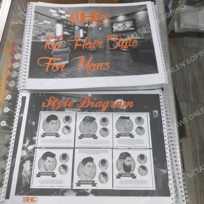 CATALOG KATALOG BARBERSHOP MODEL GAYA RAMBUT PRIA BUKU MAJALAH BARBER 2807T