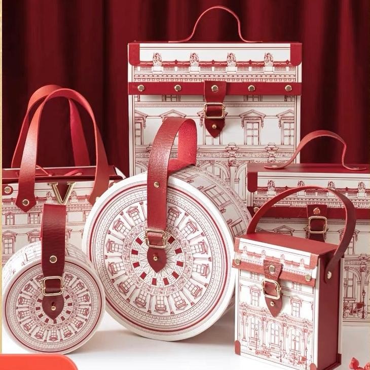 

COD Kotak Kemasan Vintage Kado Hadiah Kulit Persegi Hardbox/Box Tebal Mewah gh-67