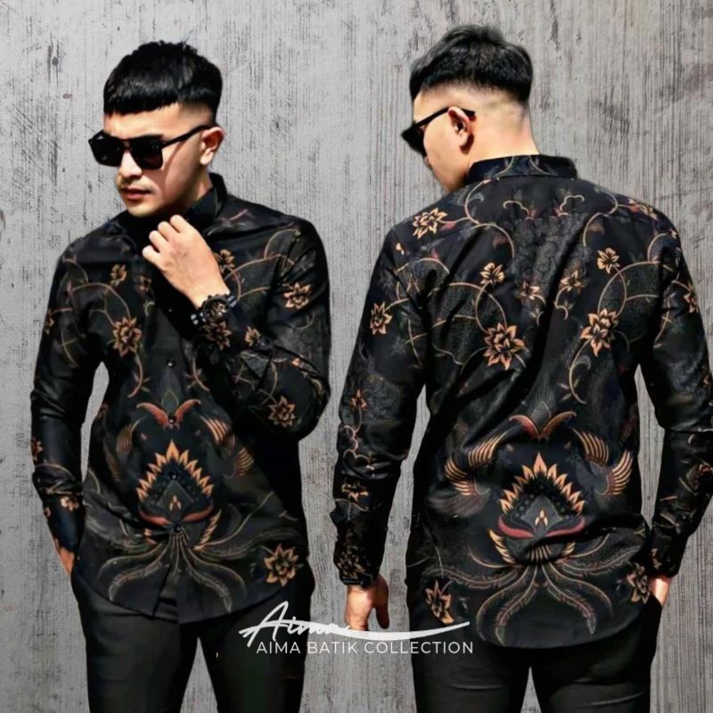 Krmeja Cowok Atasan Batik Baju Batik Pria Dewasa Kemeja Atasan Kemeja Batik Pria Tunangan Engagement