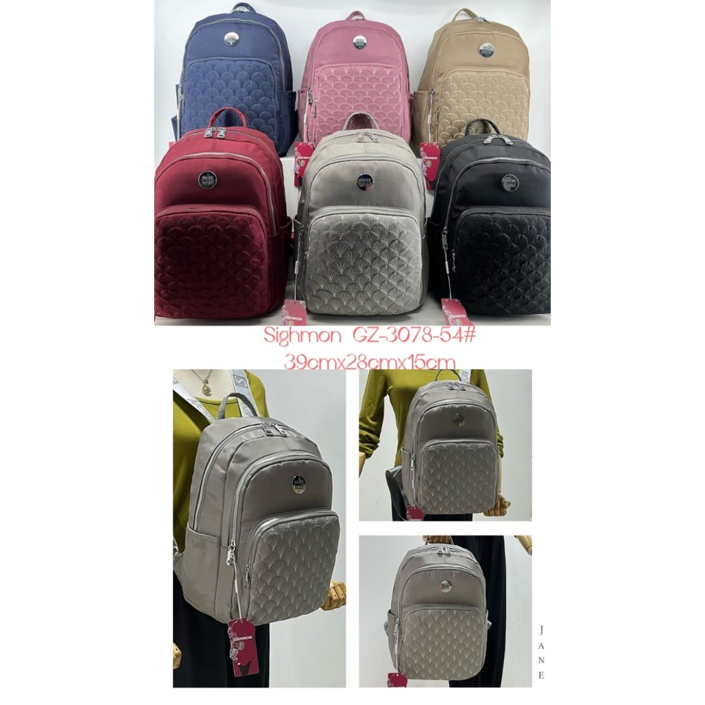 Tas Wanita Ransel SIGHMON Original Fashion Korea Ransel Canvas Import