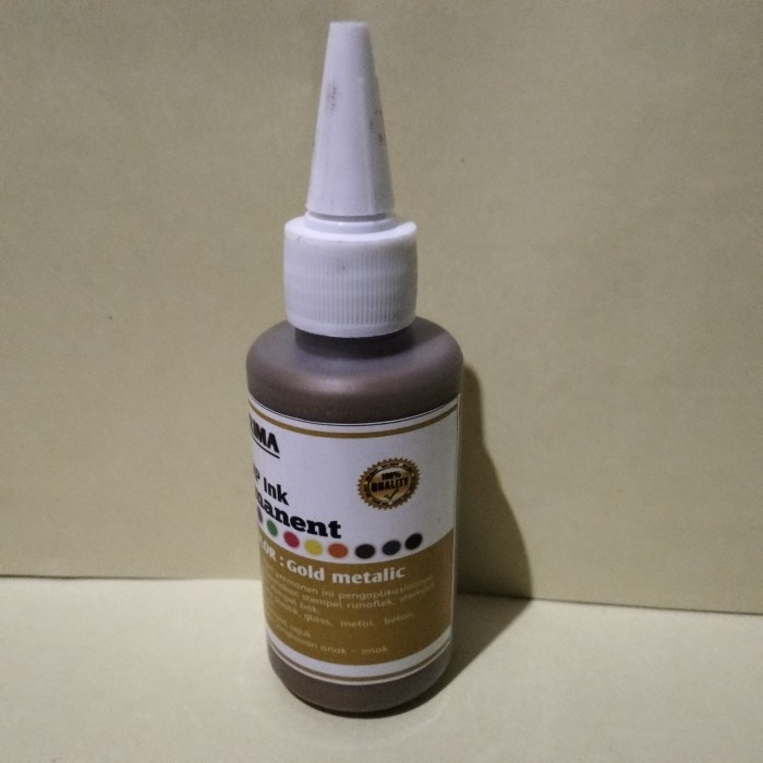 

TINTA STEMPEL PERMANEN GOLD/EMAS METALIK 100 ML
