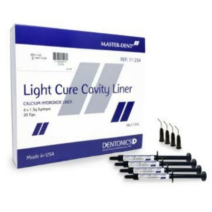 

LIGHT CURE CAVITY LINER / CAOH KALSIUM HIDROXIDE PULP CAPPING