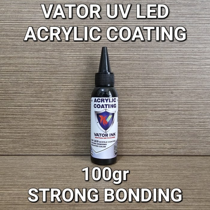 

ACRYLIC COATING UV LED VATOR 100GR UV INK TINTA PRINT ACRYLIC CLEAR