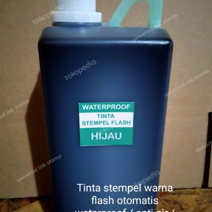 

TINTA STEMPEL FLASH WATERPROOF PERMANEN 1 LITER HIJAU