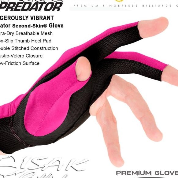 Predator Glove Ss Pink - Sarung Tangan Billiard Biliar Skin