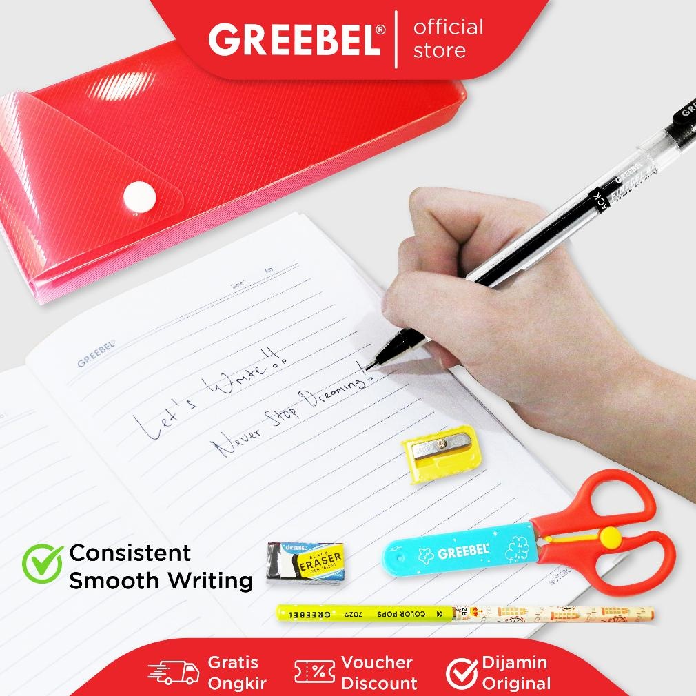 

Mega Sale GREEBEL Tempat Pensil Lengkap Alat tulis Stationery Set (SET PENCIL CASE 202308-102) / Paket Alat Tulis Berkualitas