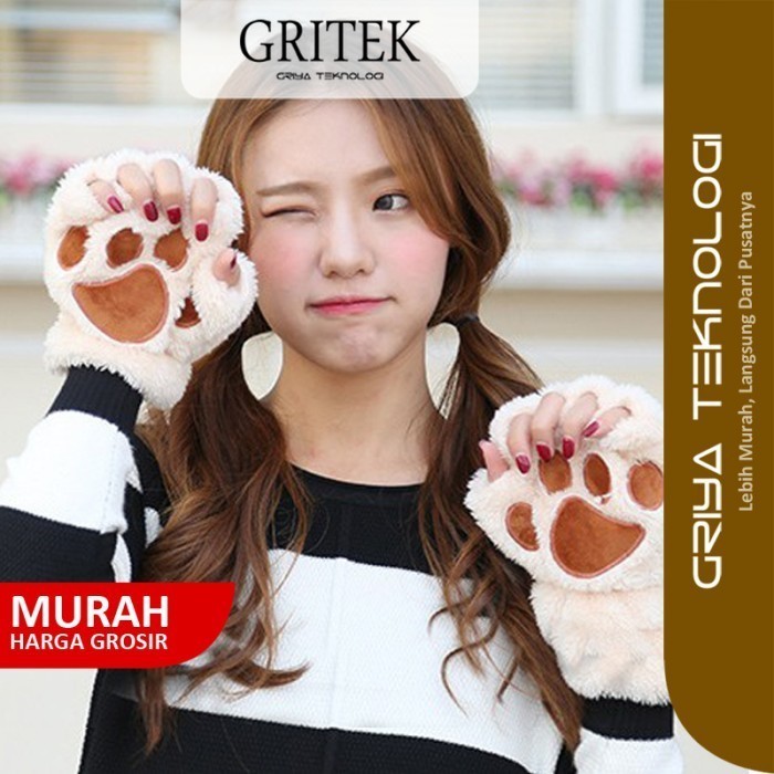 MURAH Sarung Tangan Cosplay Kucing Gloves Cat Paw Nekomimi Motor