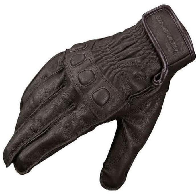 KOMINE GK-720 Vintage Leather Gloves Sarung Tangan Motor - Dark Brown