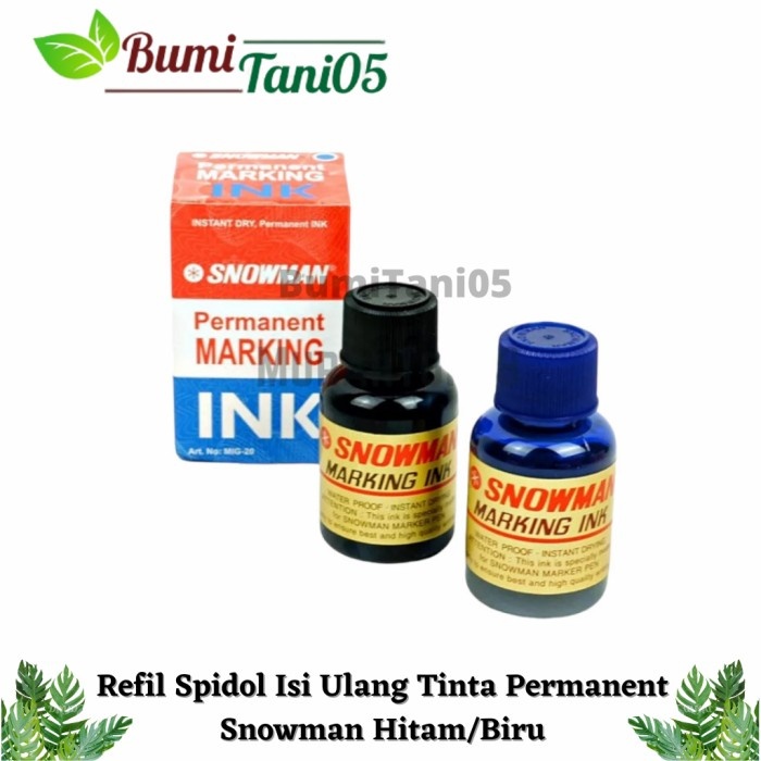 

!!!!!!] Refill Tinta Spidol Permanent Snowman Hitam Dan Biru