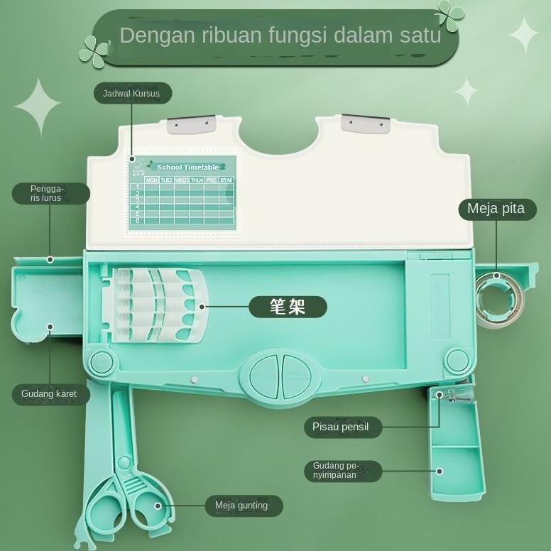 

Terlaris! Tempat pensil anak Kotak Pensil multifungsi kelas atas free Gunting Penggaris Rol Penghapus dan Lakban Terlaris
