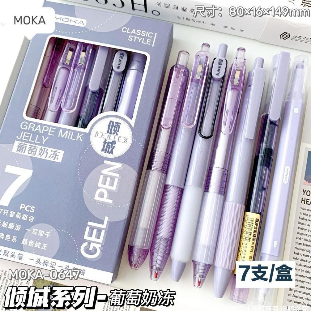 

sa-324 [randomstuff] Pulpen Set Lengkap Ins Colorful Aesthetic Pena Cair Stabilo One Color Pastel Pena Pencet Berkualitas Anti Macet Stationary Kit Set Isi 7 Japanese Korean Style Berkualitas