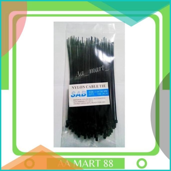 

Kabel Ties / Kabel Tis / Cable Tie 2.5 x 15 cm 100 pcs Hitam 140BZ4 o