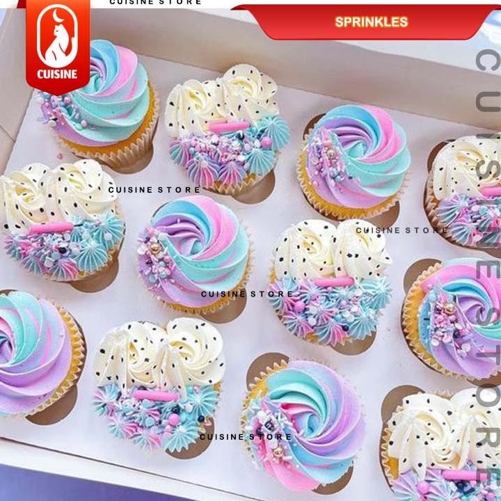 

Me41 100 GR Edible SPRINKLE COLOURFUL Trimit Gula dekorasi kue Hiasan Cake Bday CNY imlek Valentine Natal Viral