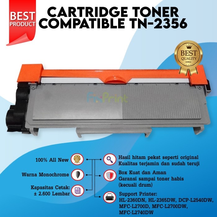 Cartridge Toner Compatible TN-2356 DCP-L2540dw L2540 L2540dw
